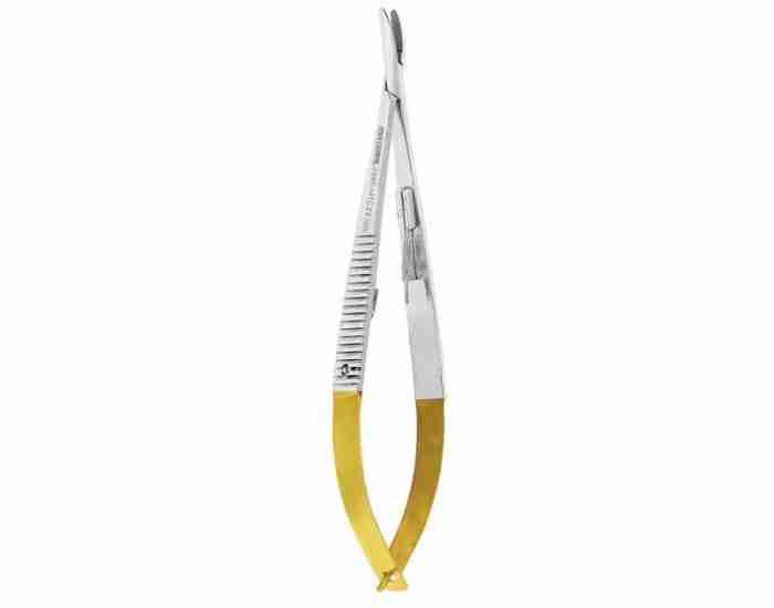 PORTA AGHI CASTROVIEJO TC CARBURO TUNG.CURVI 14cm - immagine 1