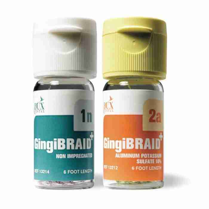 FILO RETRATTORE GINGI BRAID "A" IMPREGNATO - 1 GIALLO/VIOLA - immagine 1