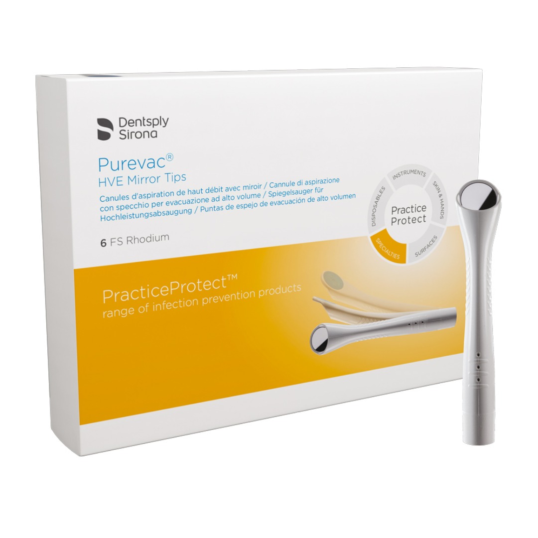40830000 Dentsply Purevac Hve Mirror Tips Fs Rodio - immagine 1
