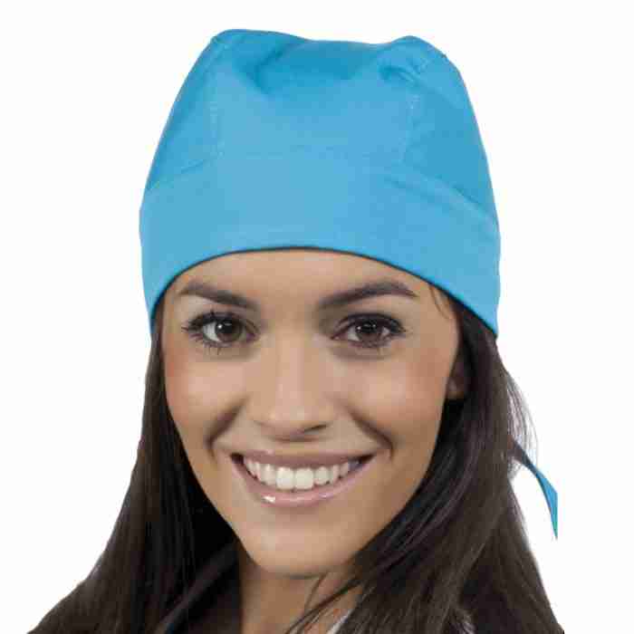 BANDANA COLORATA IN COTONE 100% ANTI-MICROBICO - TURCHESE - immagine 1