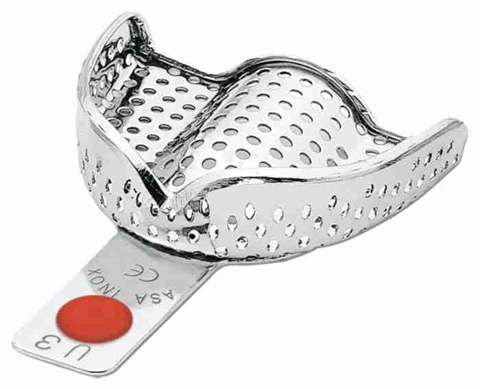 PORTAIMPRONTE INOX "PERMA-LOCK" FORATE - U3 - immagine 1
