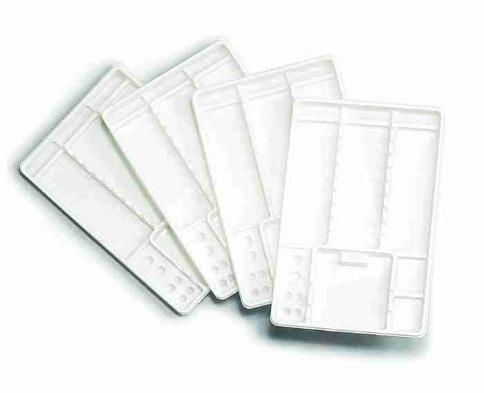 VASSOI BIANCHI MONOUSO ZIGRINATI 28x18cm - 400pz - immagine 1