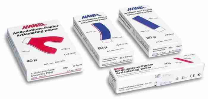 CARTA ARTICOLAZIONE HANEL - 80µ BLU/ROSSA - immagine 1