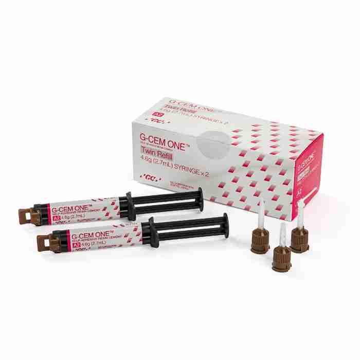 G-CEM ONE TWIN REFILL TRANSLUCENT - SIRINGHE 2x4,6gr - immagine 1