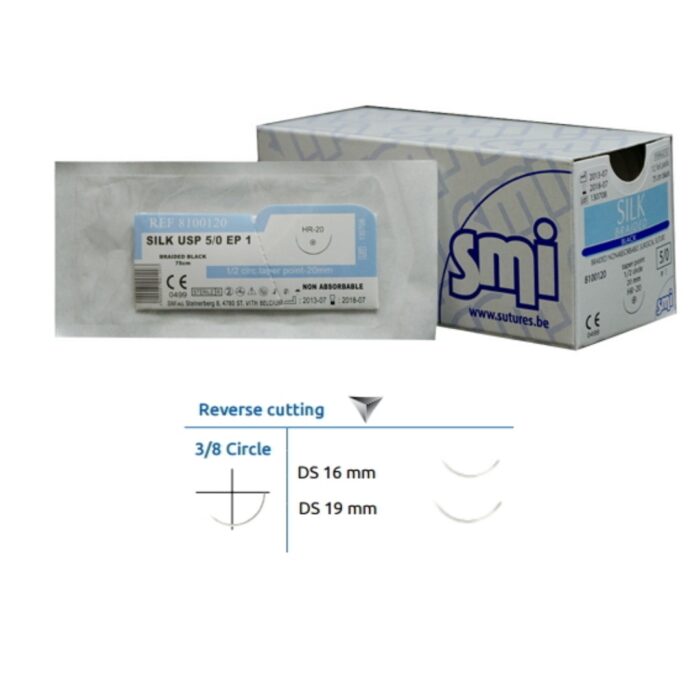 SMI Suture Seta 3/0 Ds16 3/8c - immagine 1