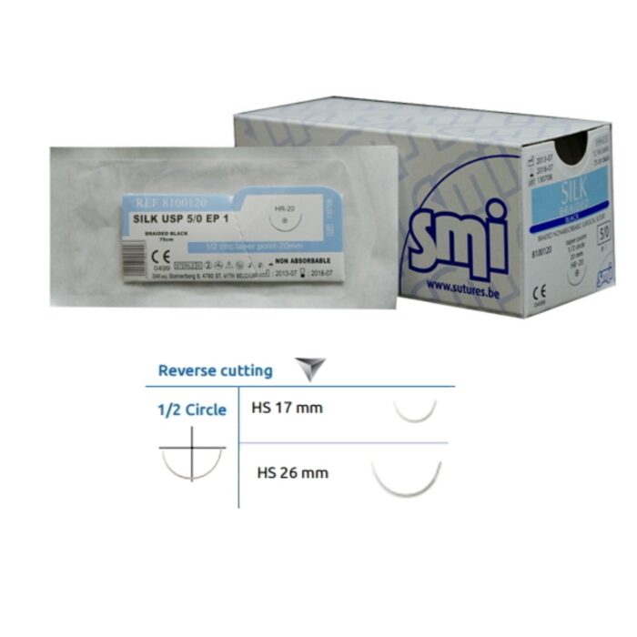SMI Suture Seta Hs17 4/0 75cm - immagine 1