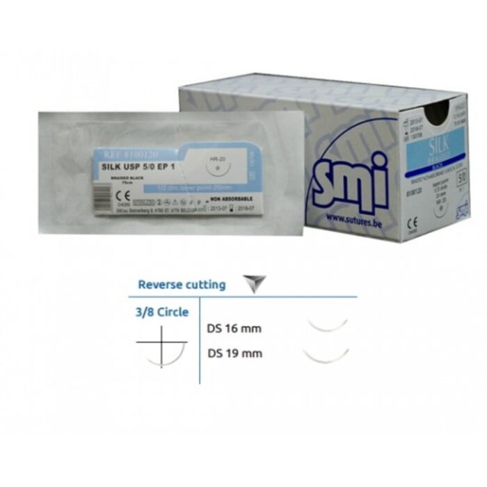 SMI Suture Polyester 4/0 Ds16 3/8c - immagine 1