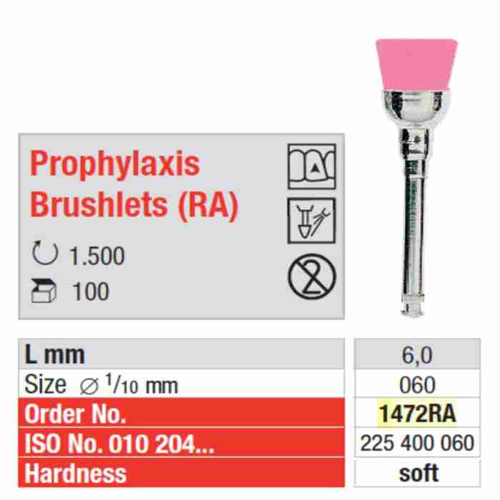 Edenta Spazzolini Nylon Morbidi Rosa Per Profilassi 1472ra - immagine 1