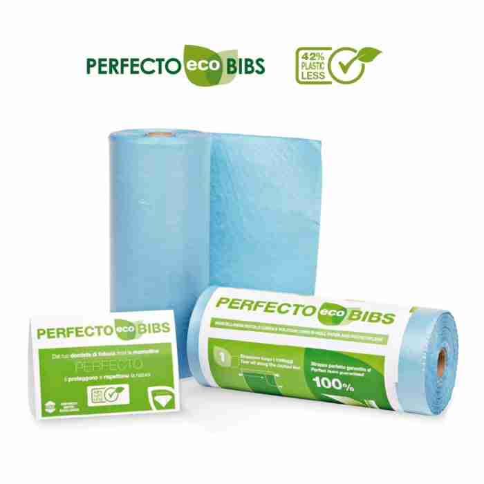 Perfecto Mantelline Eco Bibs Azzurre 60 strappi - immagine 1