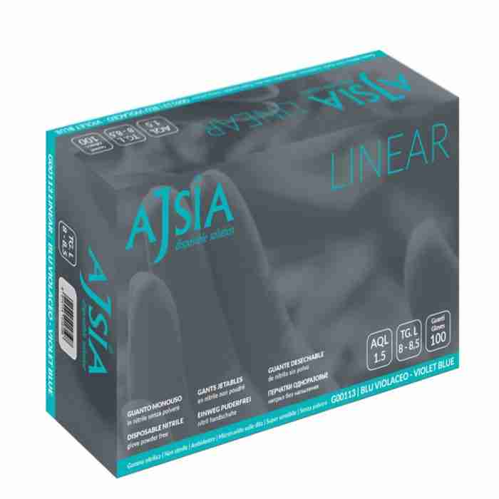 Ajsia Guanti Nitrile S/Polv. 100 Pz - immagine 1