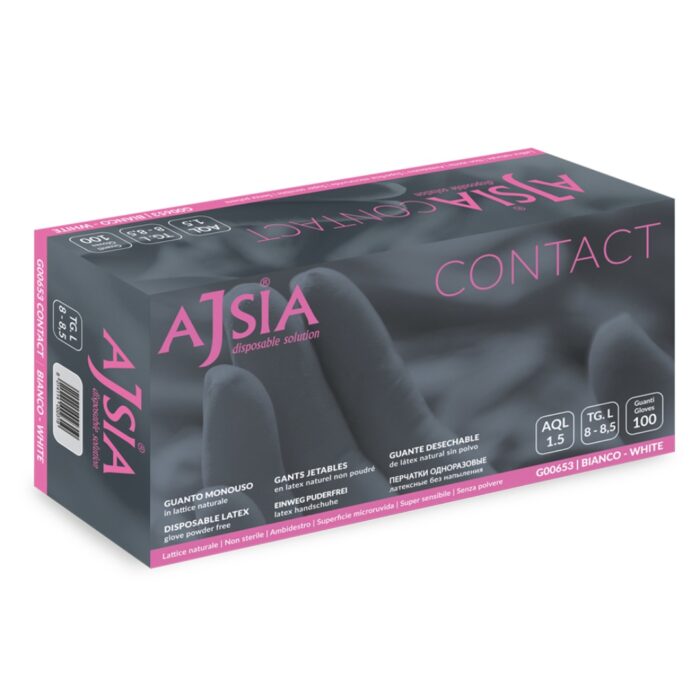 Ajsia Guanti Lattice Bianchi S/Polv. 100 Pz - immagine 1