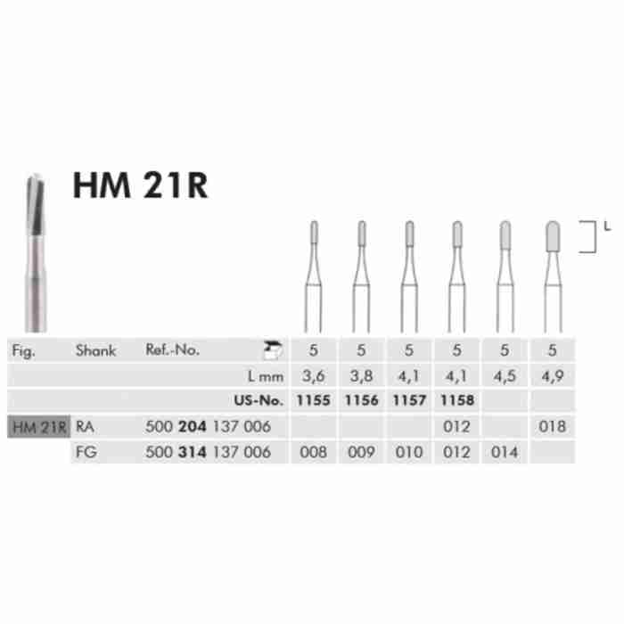 Meisinger Frese In Carburo Di Tungsteno Hm21r 204 - Cf5 Mis 012 - immagine 1