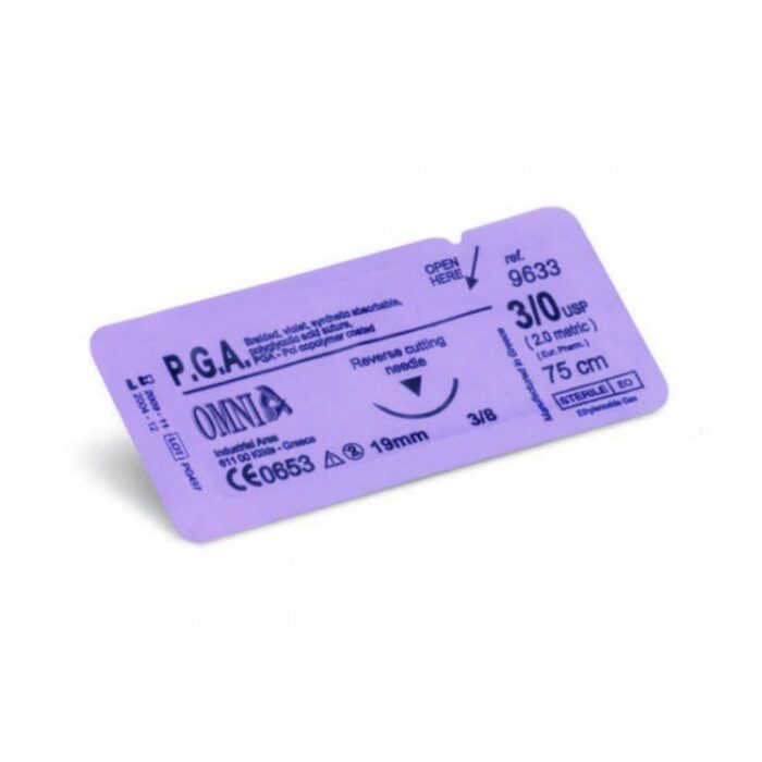 Omnia Suture Pga 6/0 Xtagliente 12mm 3/8cer 45cm - immagine 1