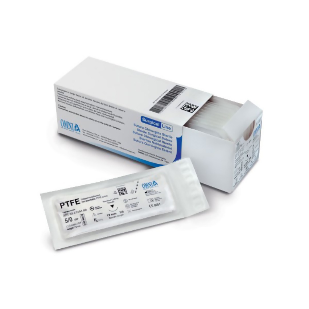 pa01-22595_36371002 Omnia Sutura Ptfe 4/0 75cm 3/8c A16mm Pun/Dor Tagl - immagine 1