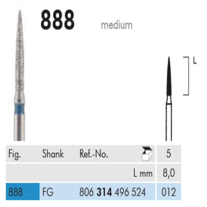 Meisinger Fresa Diamantata Turbina 5FG 888 012 - immagine 1