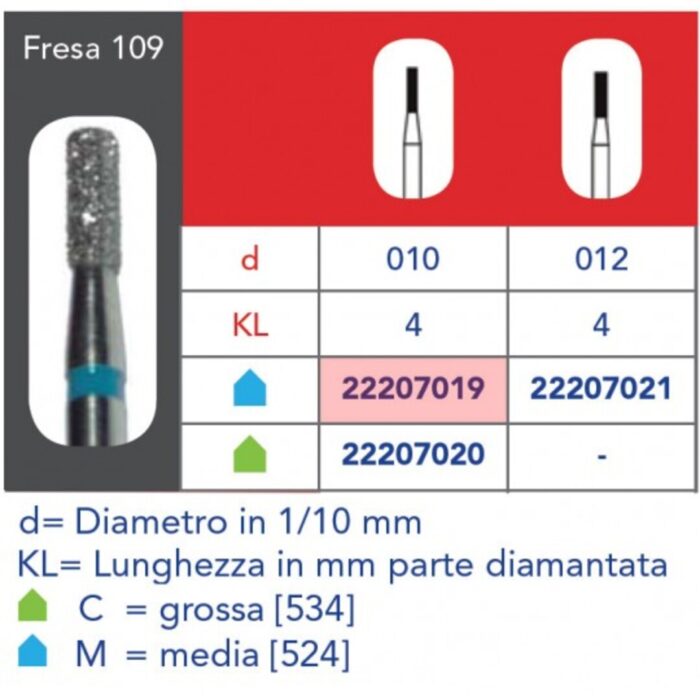 Dr. Stone Frese Diamantate Cilindro FG ISO109 - immagine 1