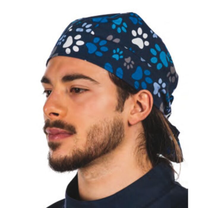 Confezioni_Cappello Bandana Fantasia Poliestere/Cotone T/Unica  Zampette - immagine 1