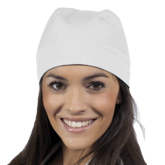 Confezioni_Cappello Bandana Colorata In Cotone 100% Anti-Microbico Bianca - immagine 1