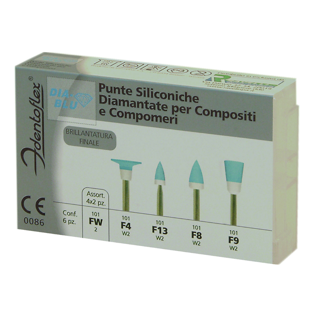 5010153 Identoflex Dia-Blu Gommini RA Compositi | 6pz - immagine 1
